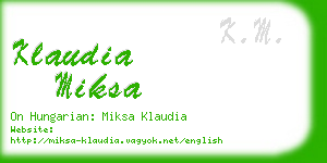 klaudia miksa business card